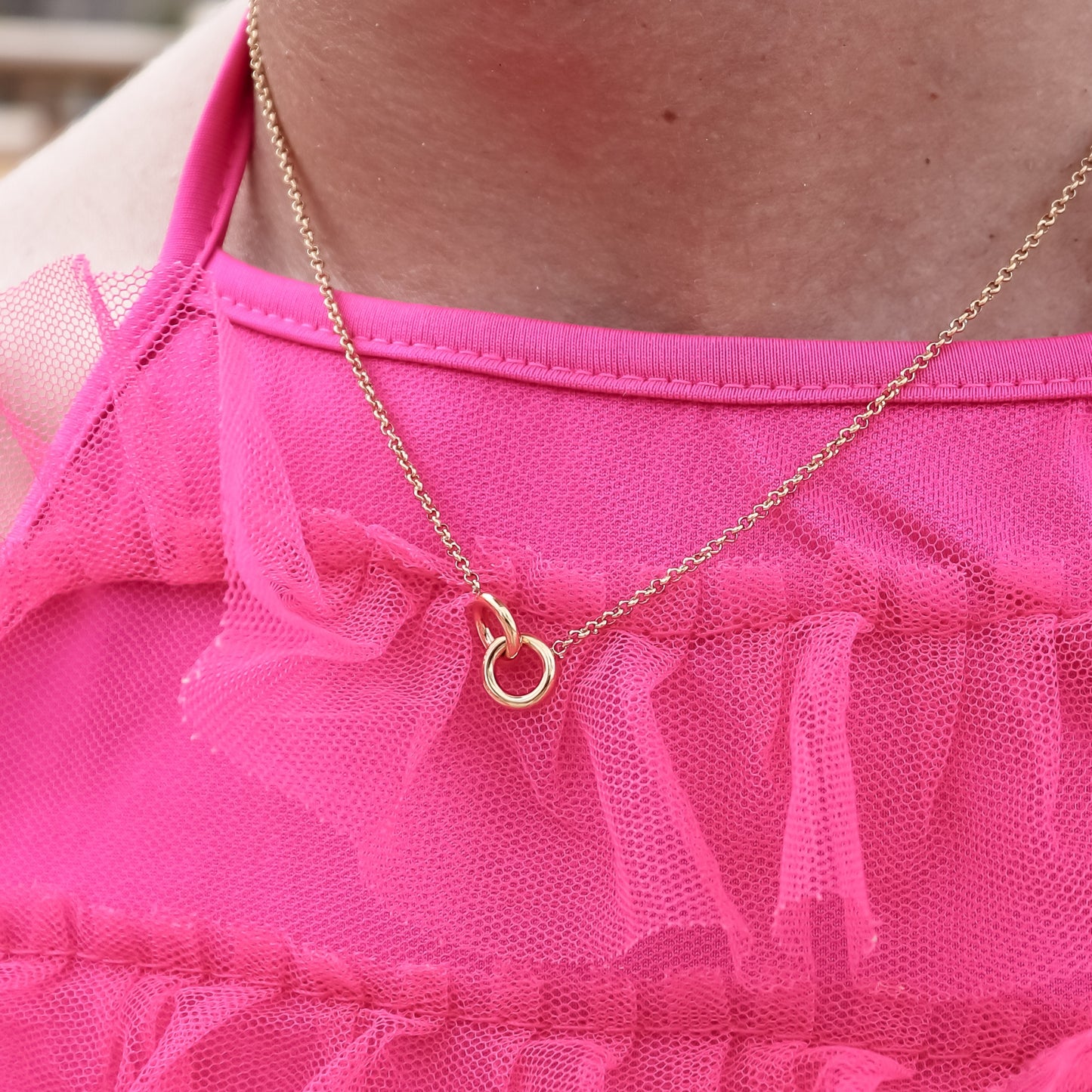 Necklace connected - gold & silver