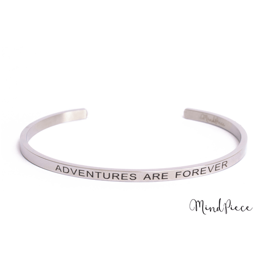 Load image into Gallery viewer, Quote Bracelet - Adventures are forever (1 pcs)
