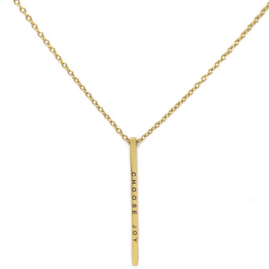 Quote Necklace - Choose Joy