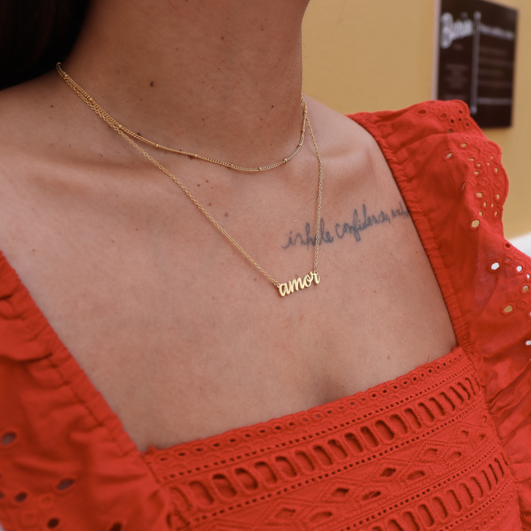 Necklace Choker Dots - Gold
