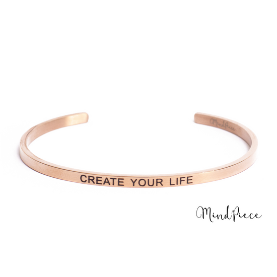 Quote Bracelet - Create your life (1 pcs)