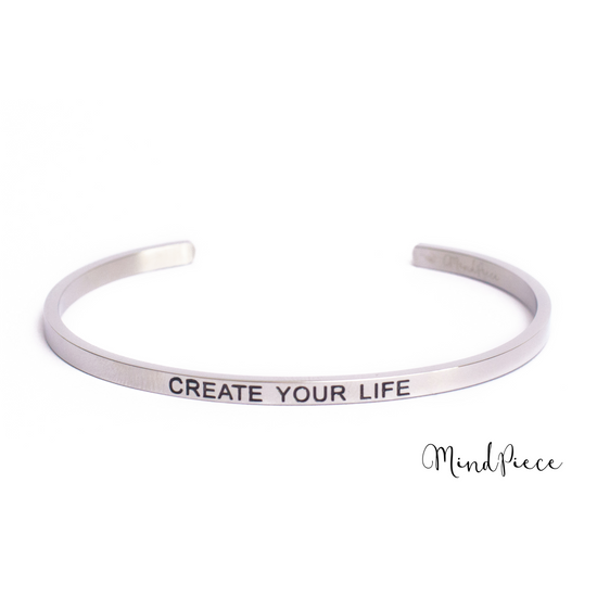 Quote Bracelet - Create your life (1 pcs)