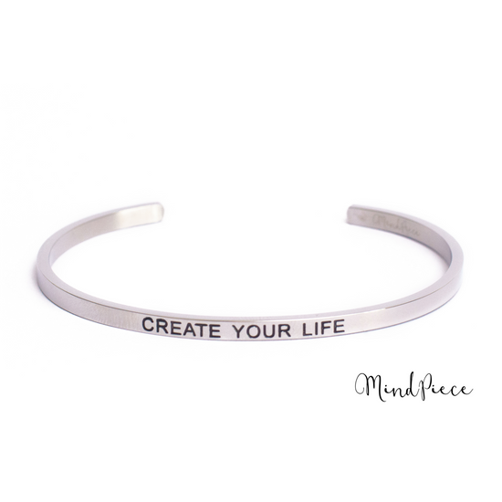 Load image into Gallery viewer, Quote Bracelet - Create your life (1 pcs)
