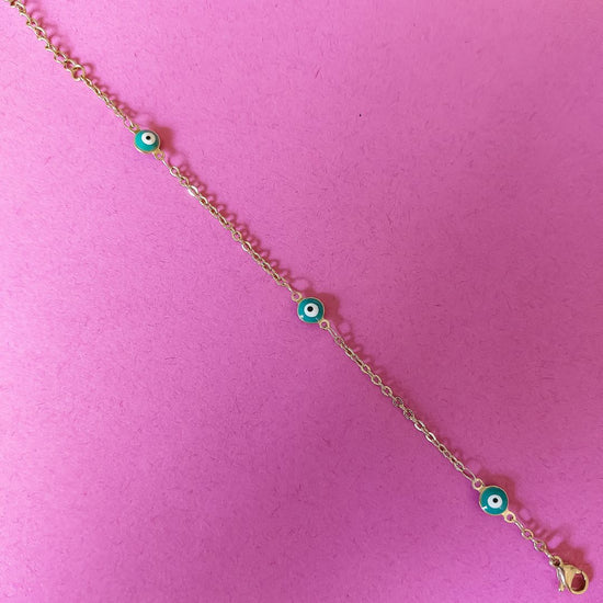 Bracelet evil eye - gold & silver