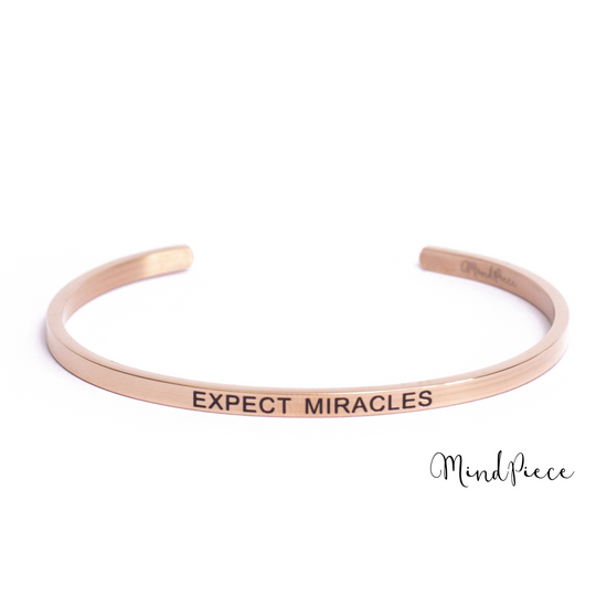 Quote Bracelet - Expect miracles (1pcs)