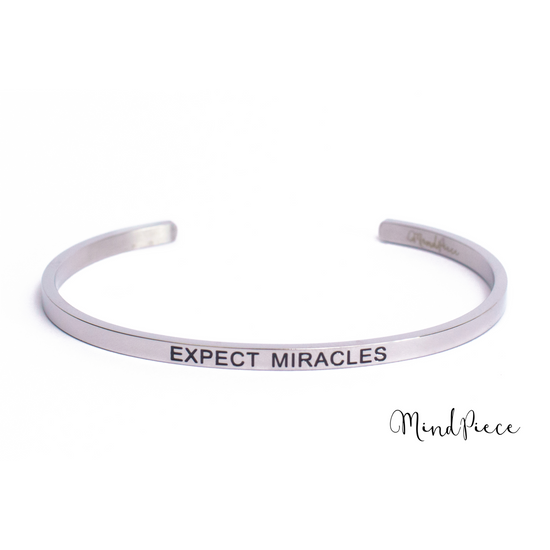 Quote Bracelet - Expect miracles (1pcs)