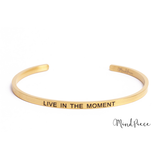 Load image into Gallery viewer, Quote Bracelet - Live in the moment (1 pcs)
