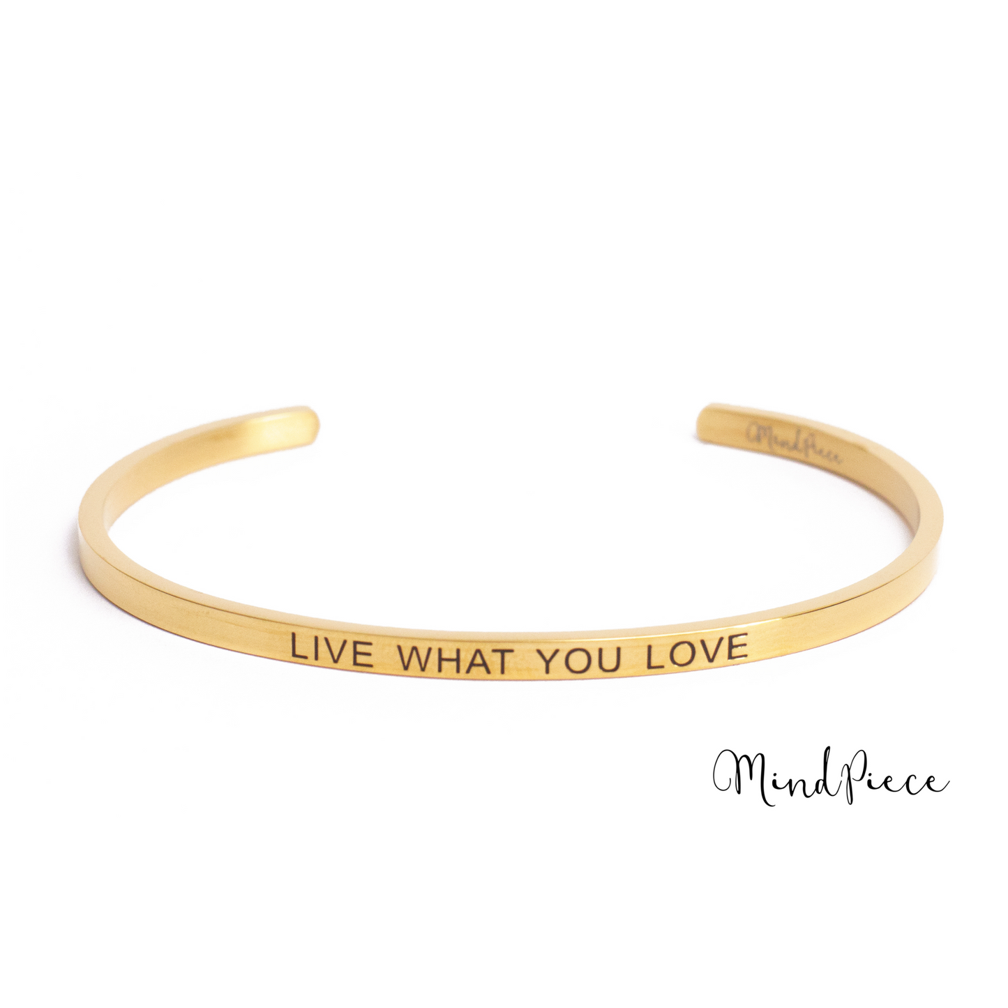 Load image into Gallery viewer, Quote Bracelet - Live what you love | silver + rose (1 pcs)
