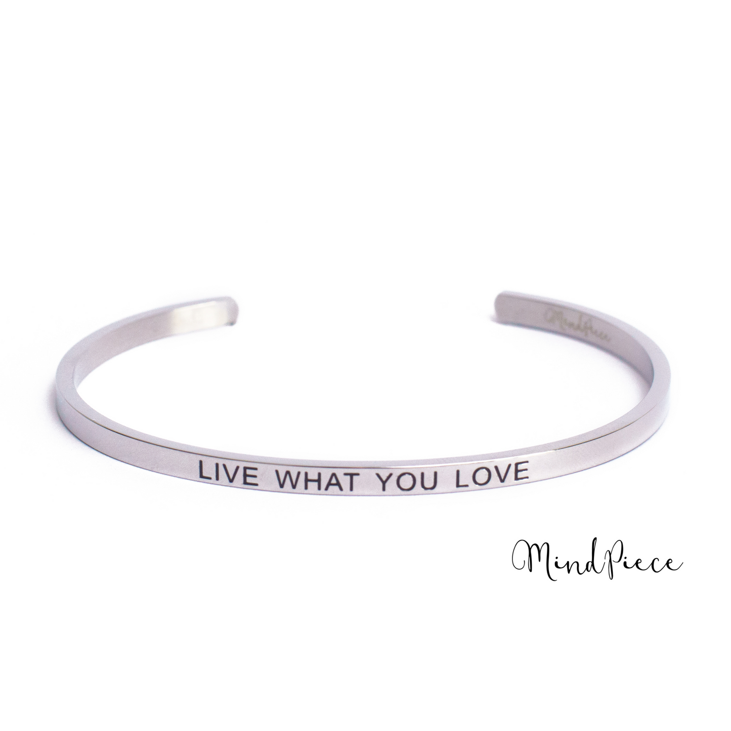 Quote Bracelet - Live what you love | silver + rose (1 pcs)