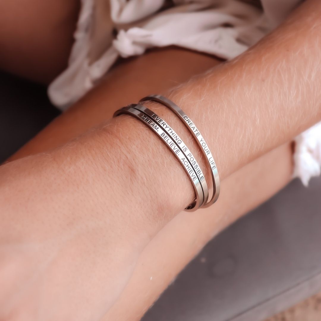 Quote Bracelet - Create your life (1 pcs)
