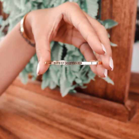 Quote Bracelet - Expect miracles (1pcs)