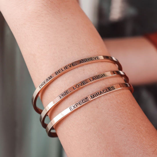 Quote Bracelet - Expect miracles (1pcs)