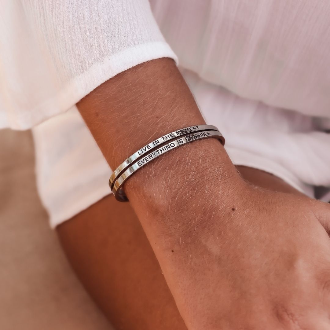 Bracelet | live in the moment (1 pcs) - gold, silver & rose