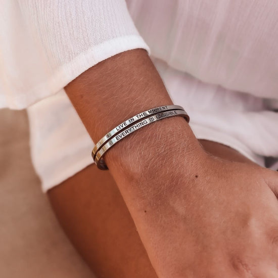Bracelet | live in the moment (1 pcs) - gold, silver & rose