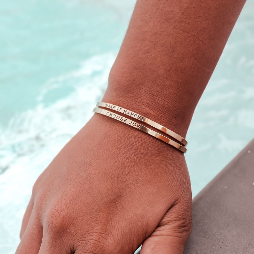 Quote Bracelet - Make it happen (1 pcs)