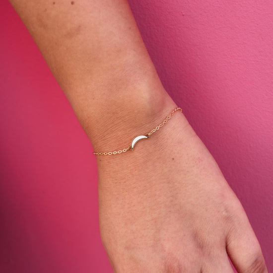 Bracelet moon pearl - silver