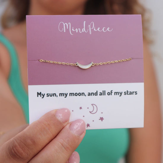 Bracelet moon pearl - silver