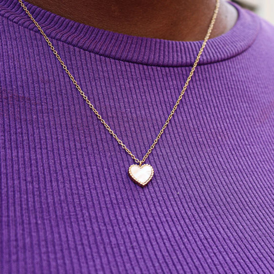 Necklace Heart Pearl
