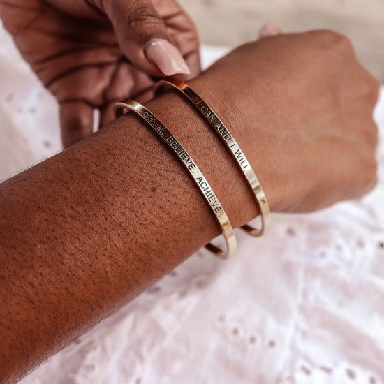 Quote Bracelet- I can and I will (1 pcs)