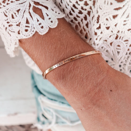 Quote Bracelet- I can and I will (1 pcs)