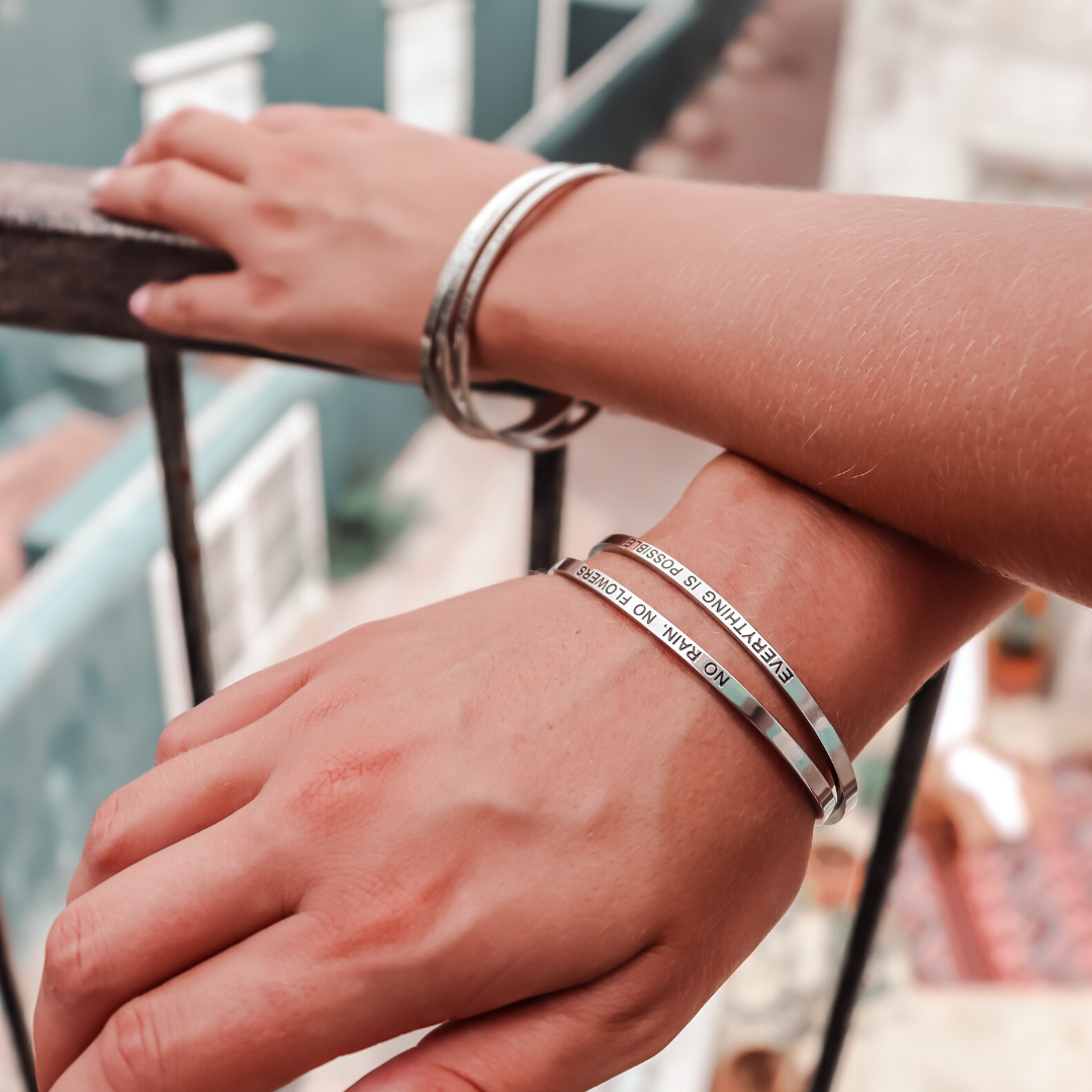 Bracelet | everything is possible (1 pcs) - silver & rose