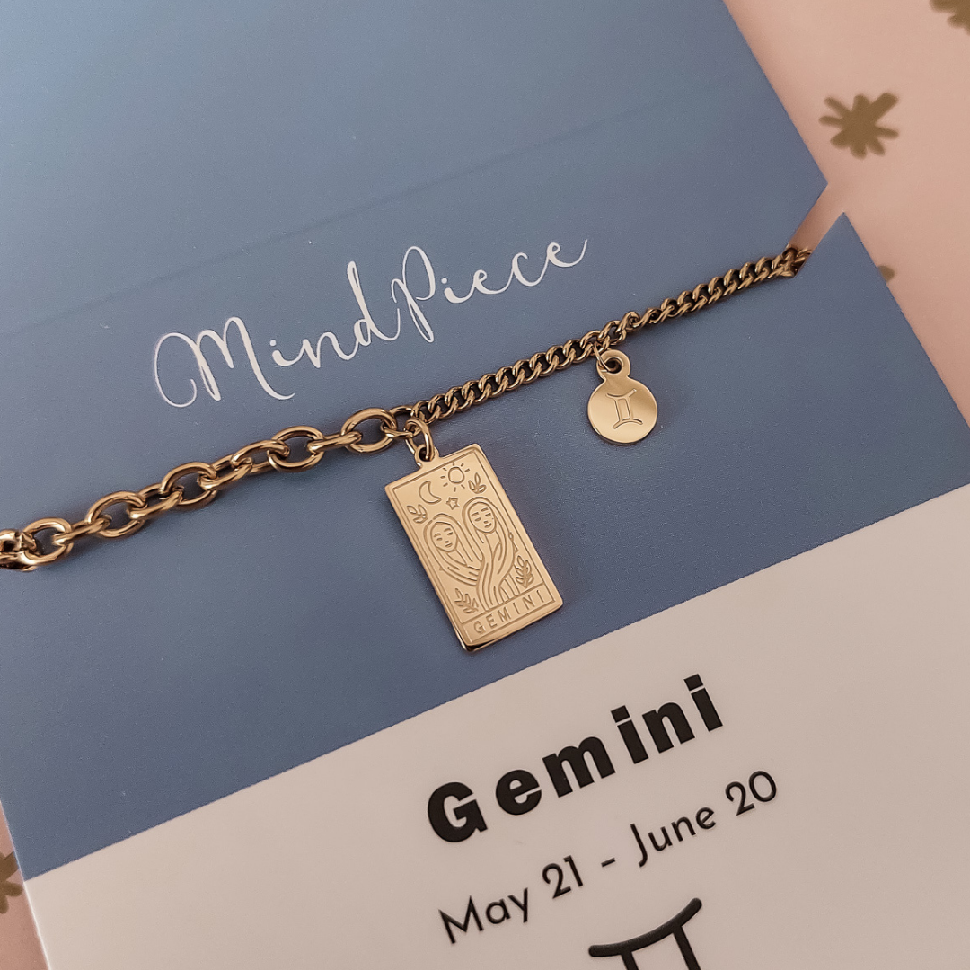 Anklet zodiac sign - gold & silver