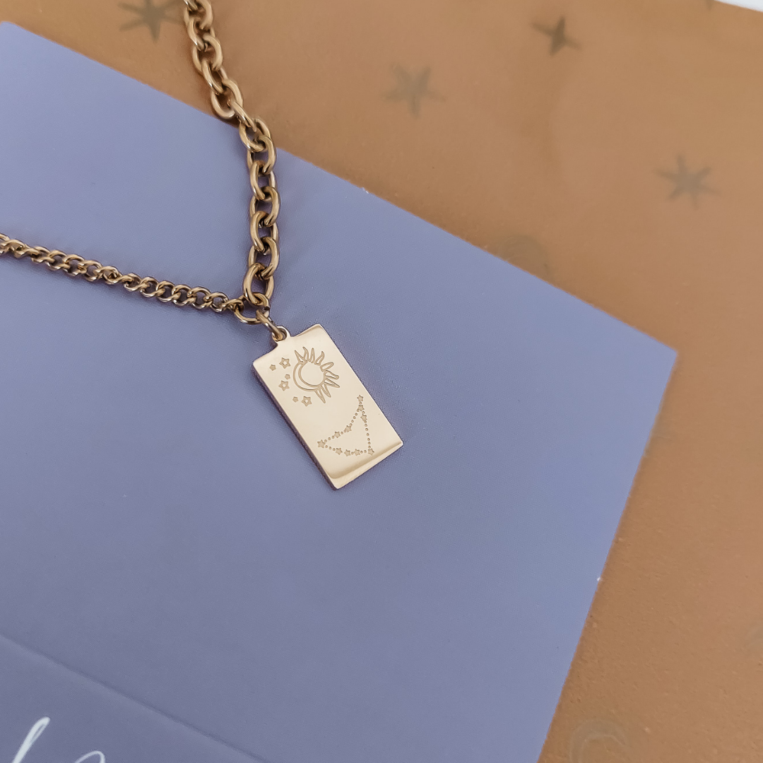 Anklet zodiac sign - gold & silver