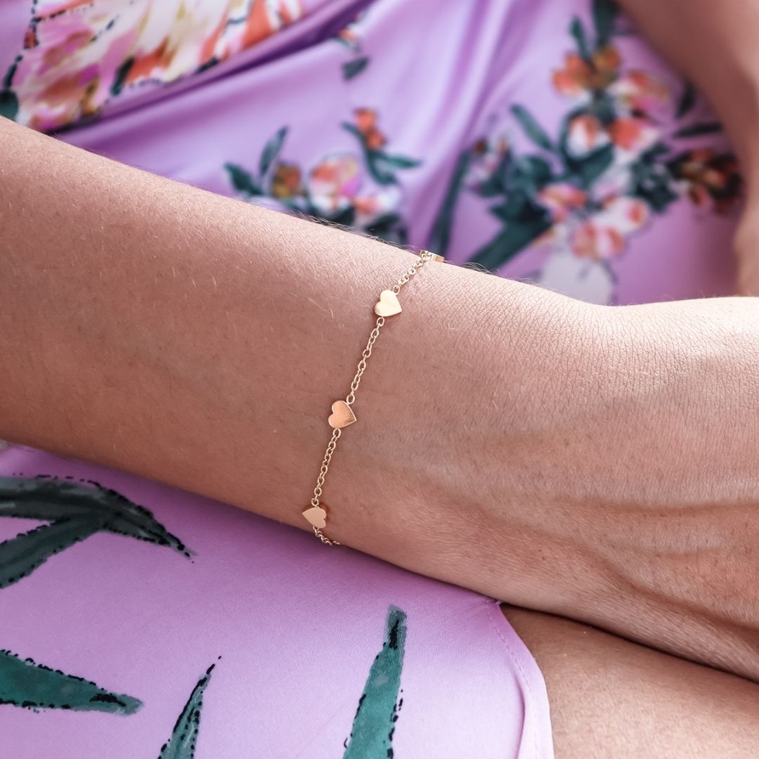 Bracelet heart (2 pcs) | you are my person - gold & silver