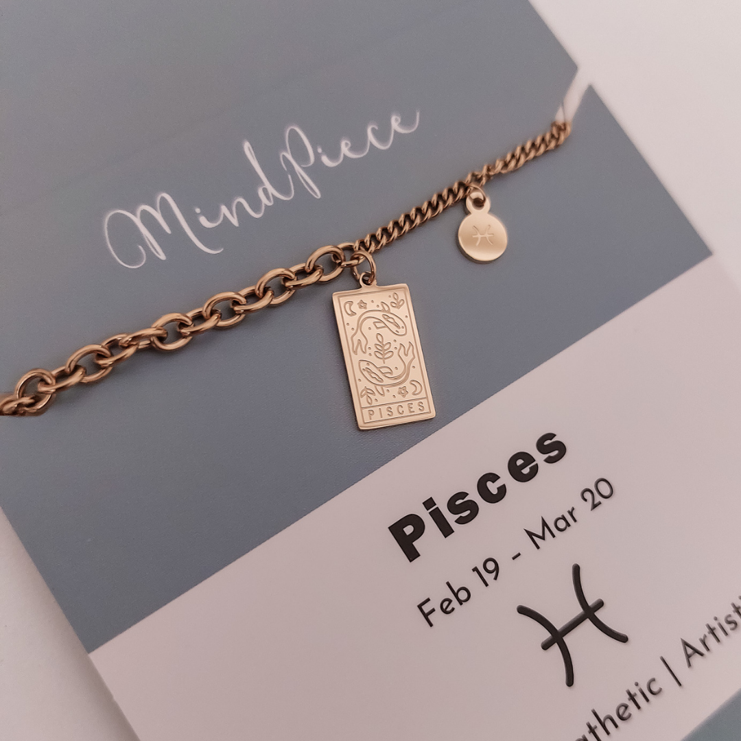 Anklet zodiac sign - gold & silver