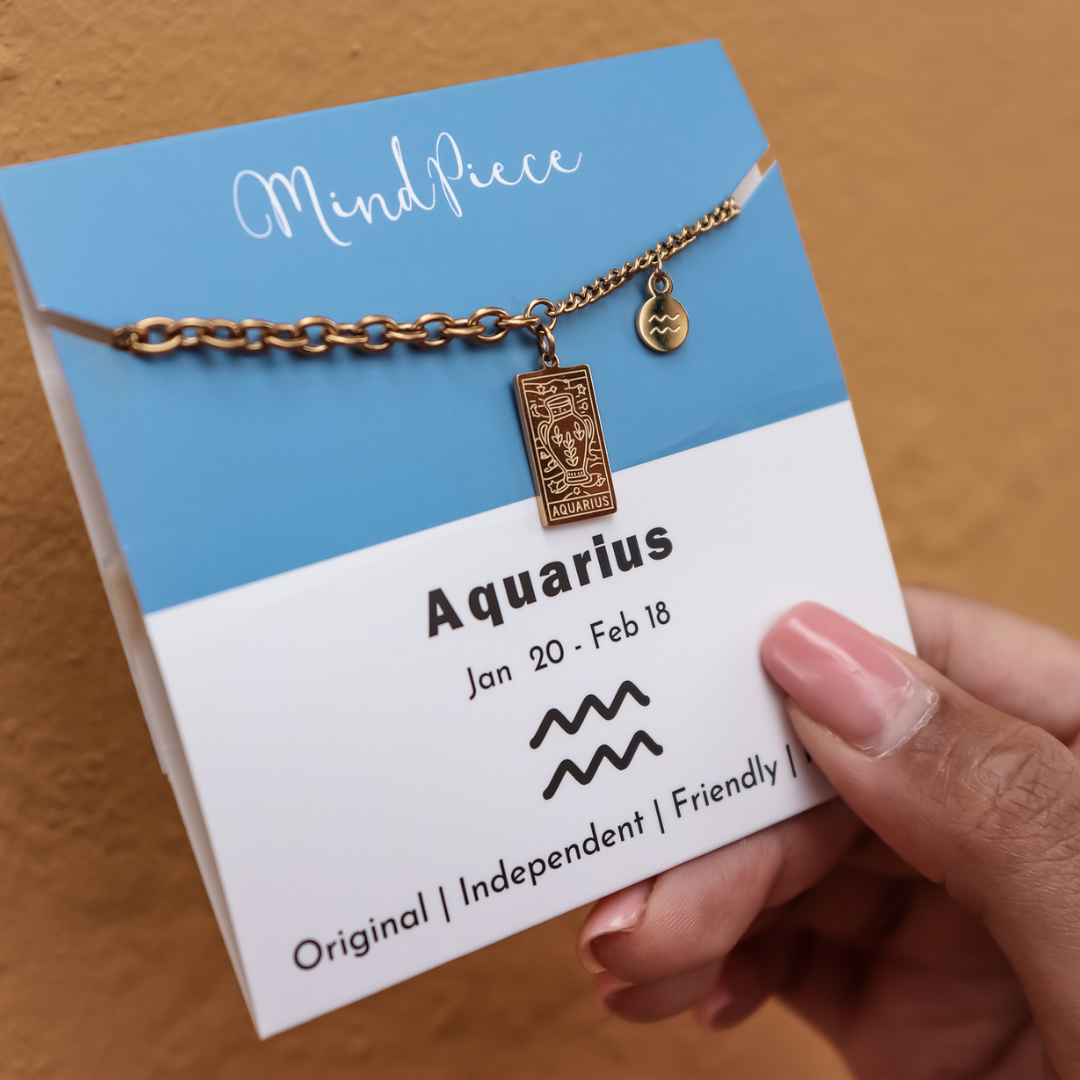 Anklet zodiac sign - gold & silver