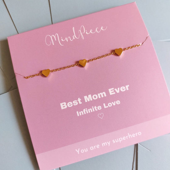 Bracelet Heart - Best Mom Ever | Gold